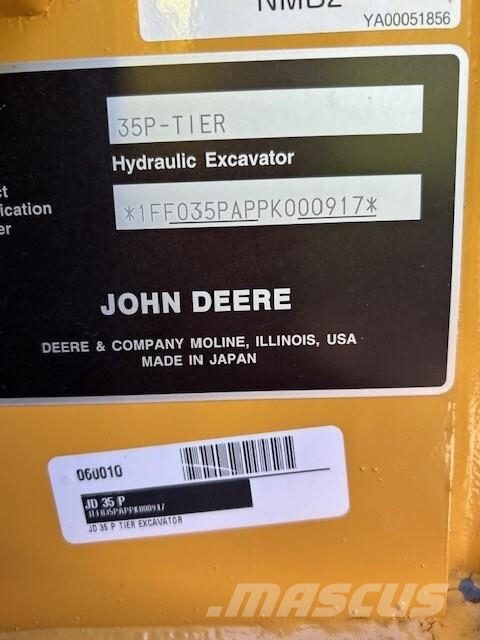 John Deere 35 P Miniexcavadoras