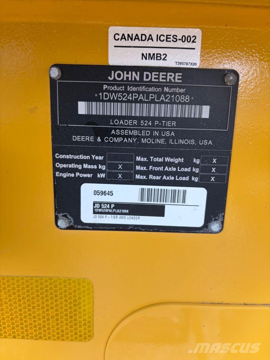 John Deere 524 P Фронтальные погрузчики