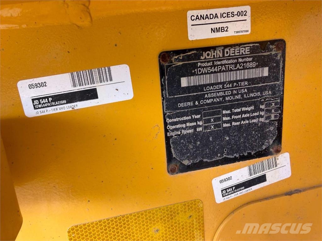 John Deere 544 P Tekerlekli yükleyiciler