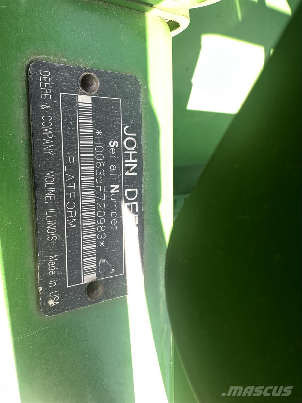John Deere 635F Dodatna oprema za kombajne