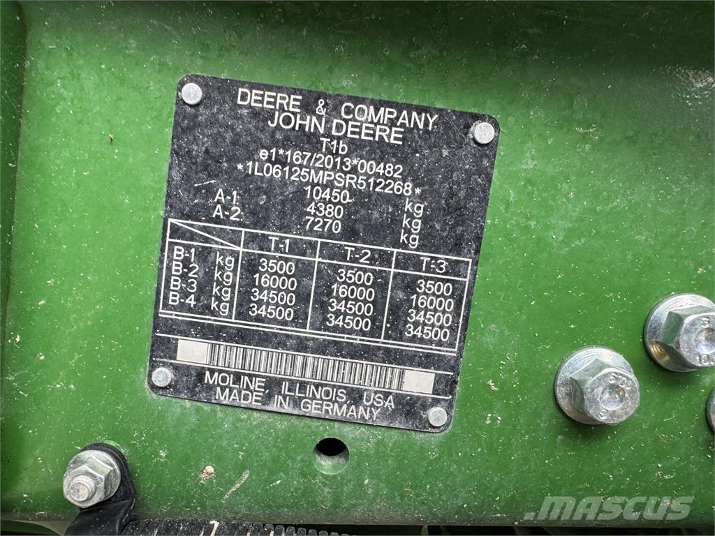 John Deere 6M125 Tractores
