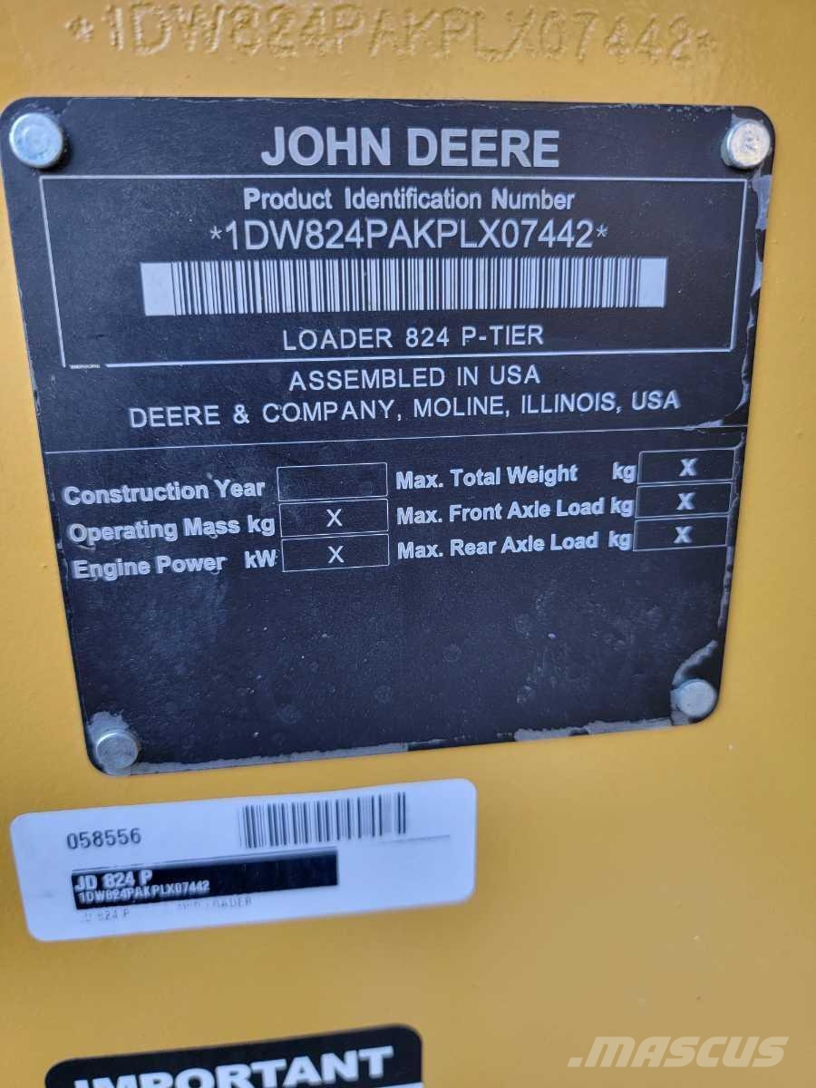John Deere 824 P ホイールローダー・タイヤショベル