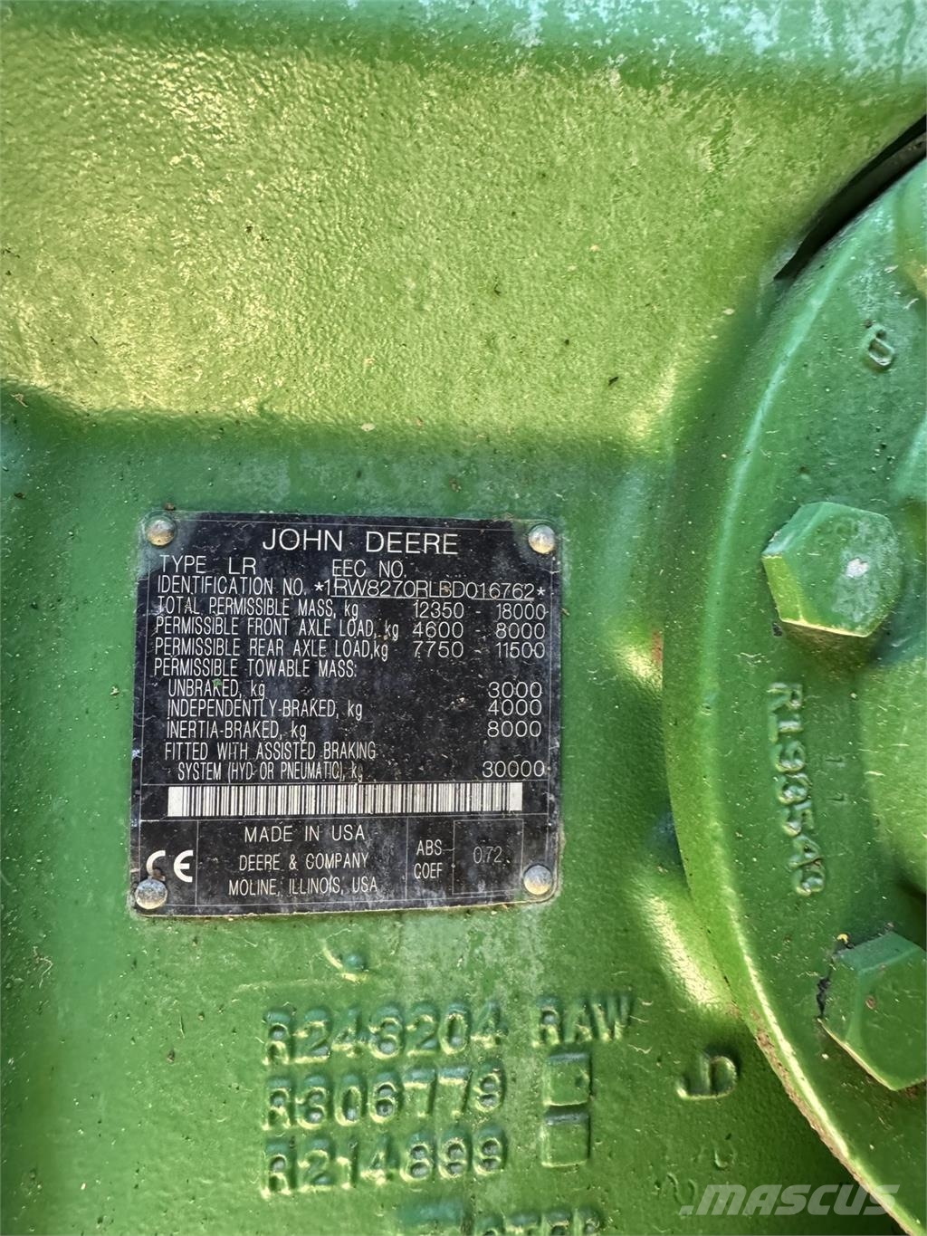 John Deere 8270R Tracteur