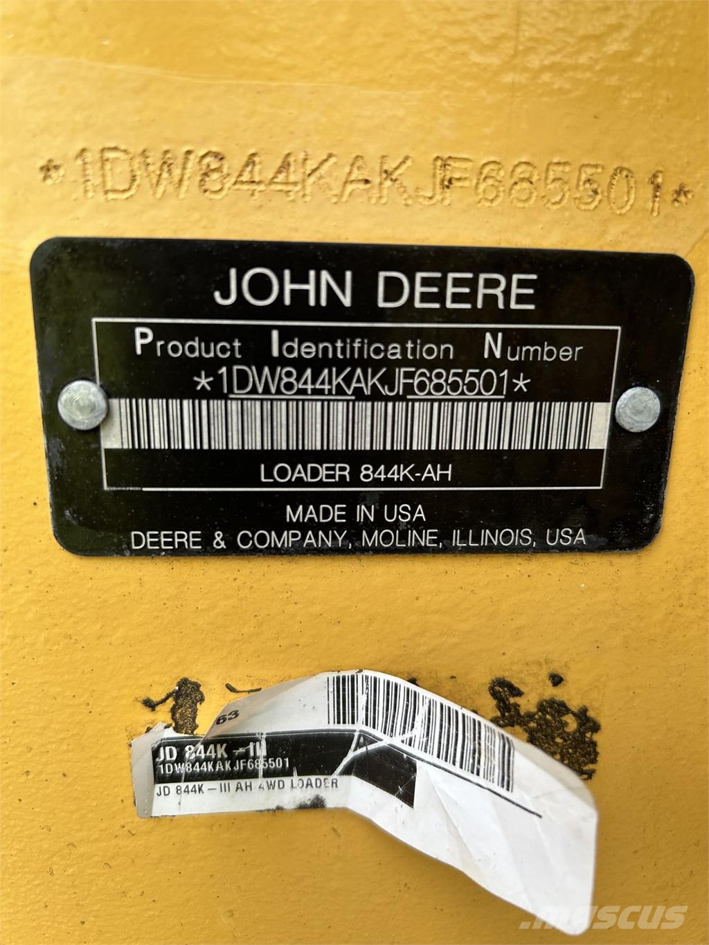 John Deere 844K-III AH Gumikerekes homlokrakodók