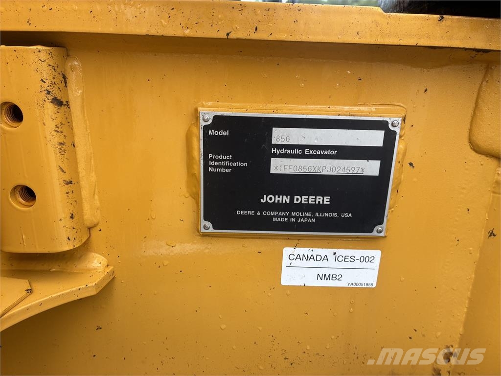 John Deere 85G Pásové rýpadlá