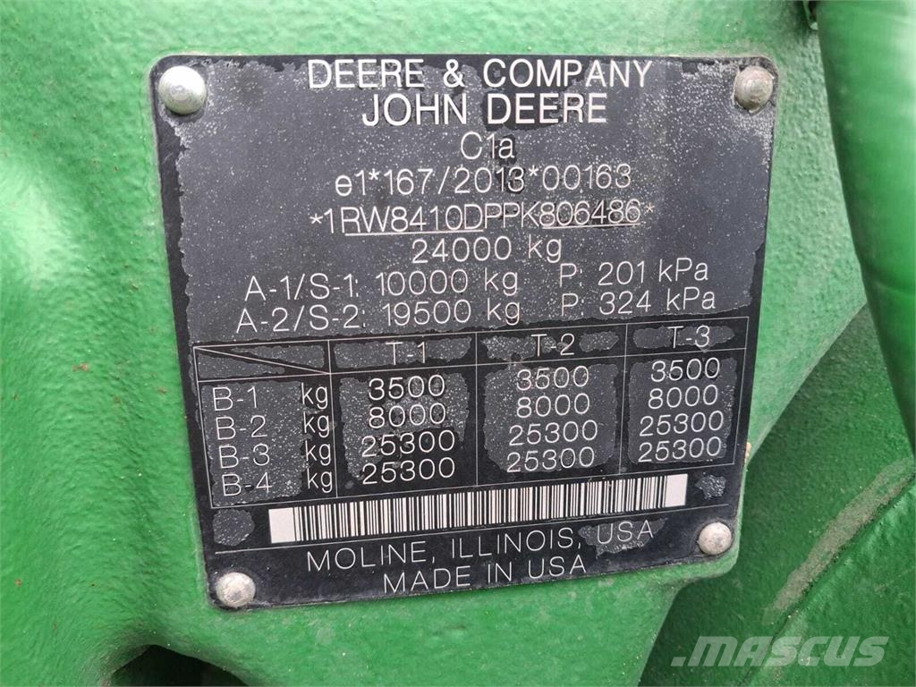 John Deere 8RX 410 الجرارات