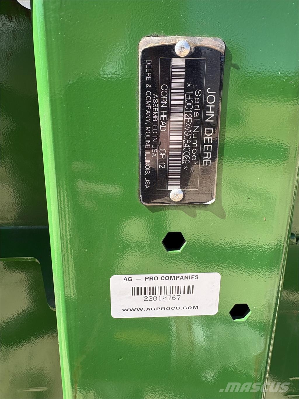 John Deere CR 12 Dodatna oprema za kombajne