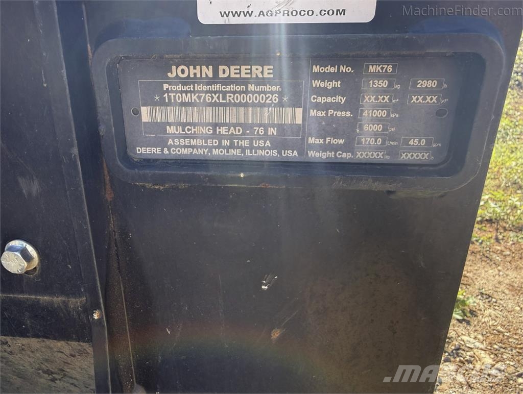 John Deere MK76 قاطعات وجامعات الأشجار