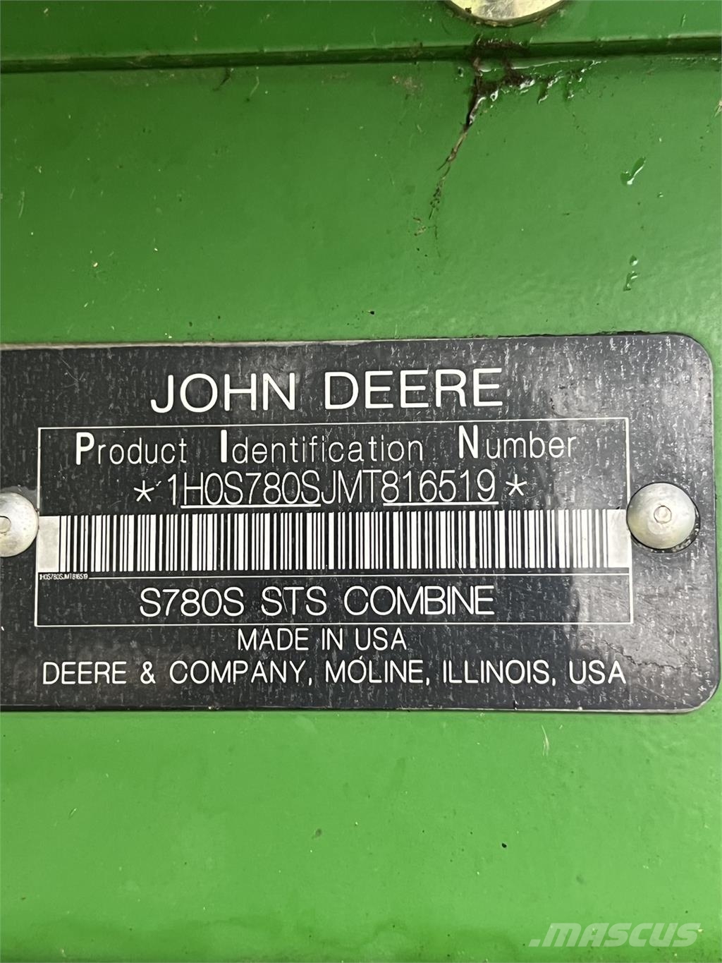 John Deere S780 Combine de secerat