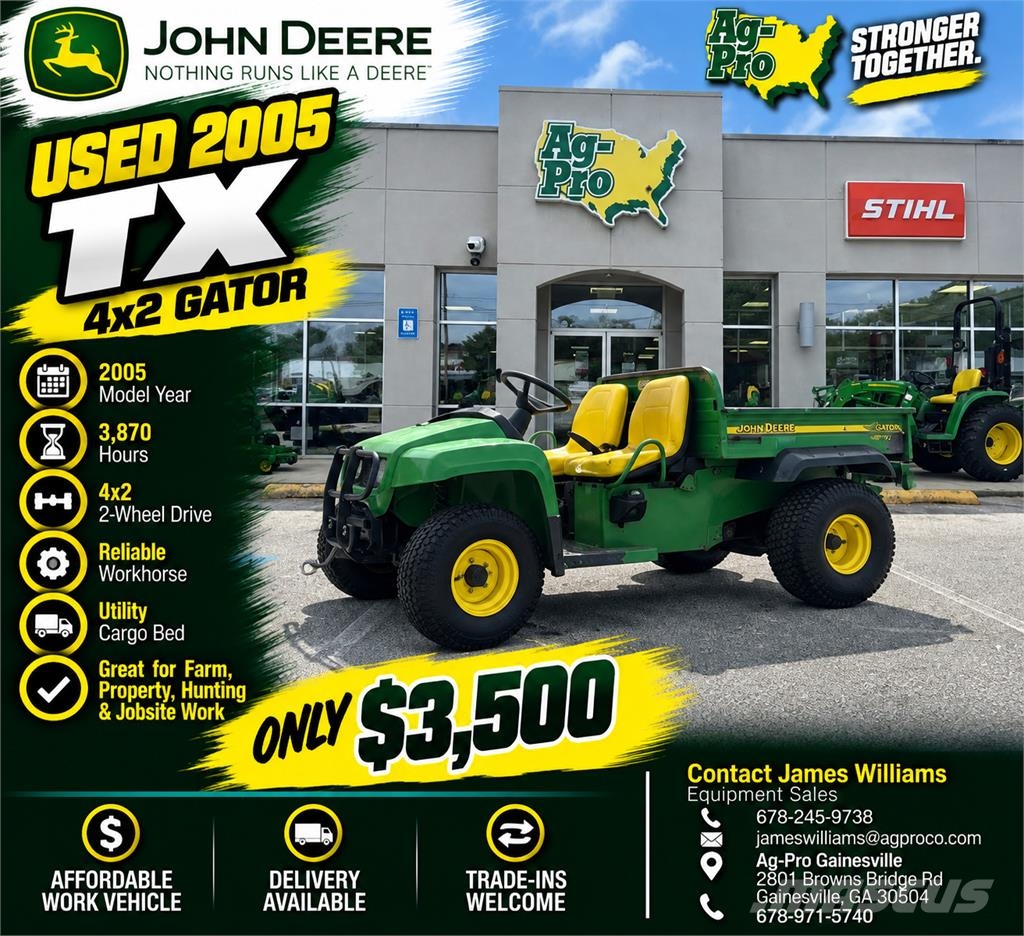John Deere TX 4X2 Užitkové stroje