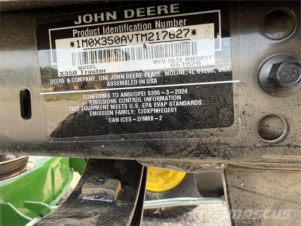 John Deere X350 Traktörler