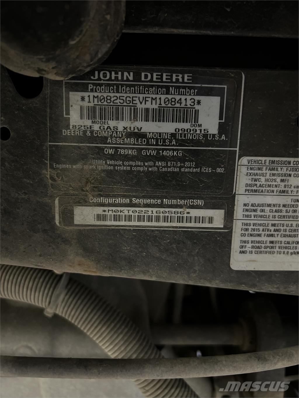 John Deere XUV 825i Power Steering Veicoli utilitari