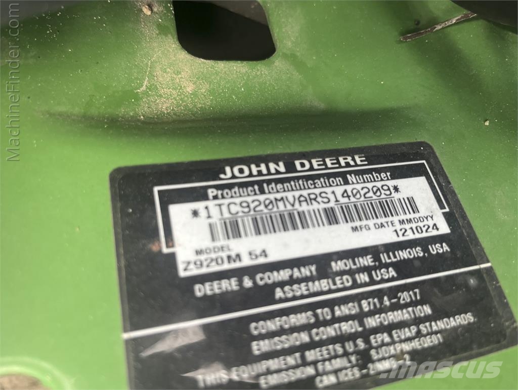John Deere Z920M Nulla fordulósugarú fűnyírók