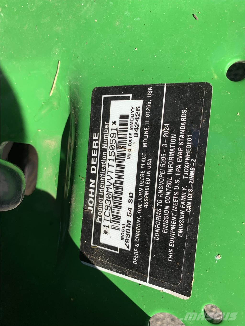 John Deere Z930M صفر محولا الدوران