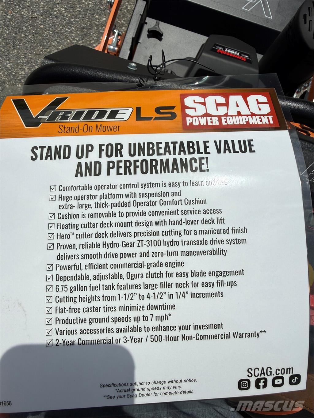 Scag SVLS36H-18FSE Traktorklippere