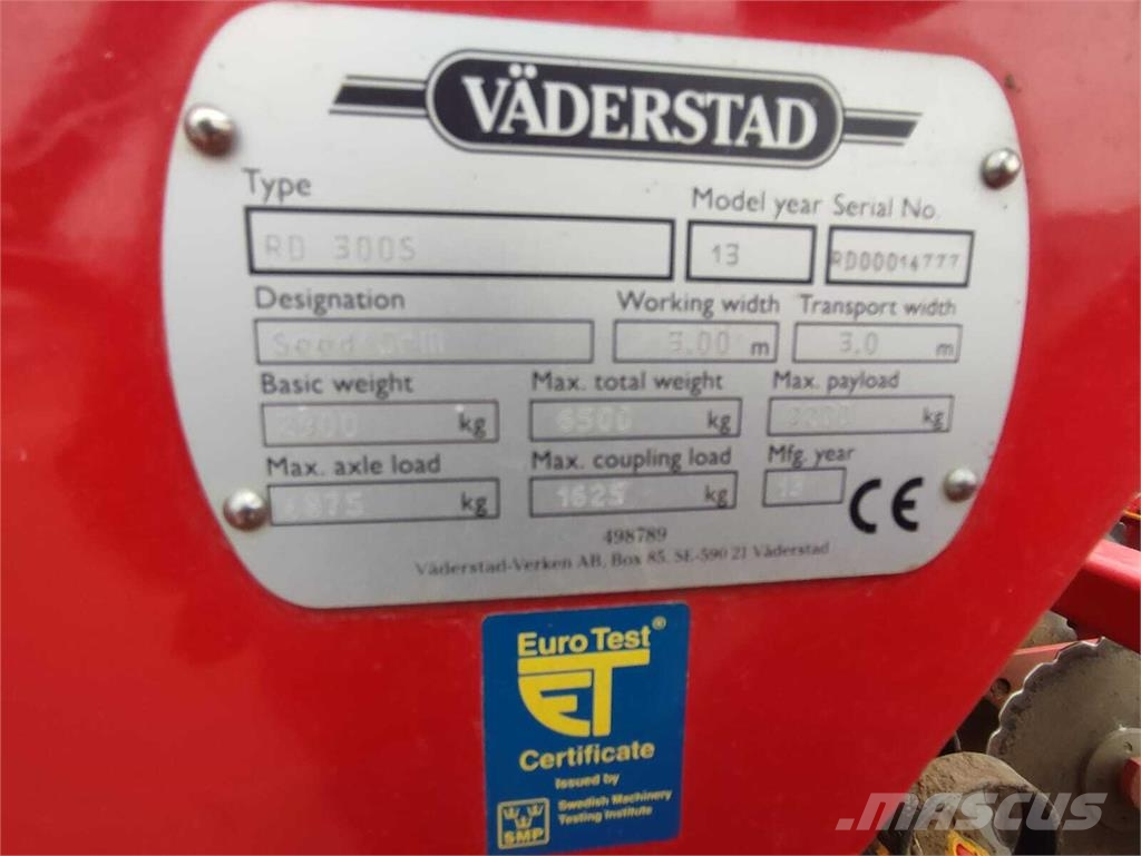 Väderstad Rapid 300 Super XL Taladros