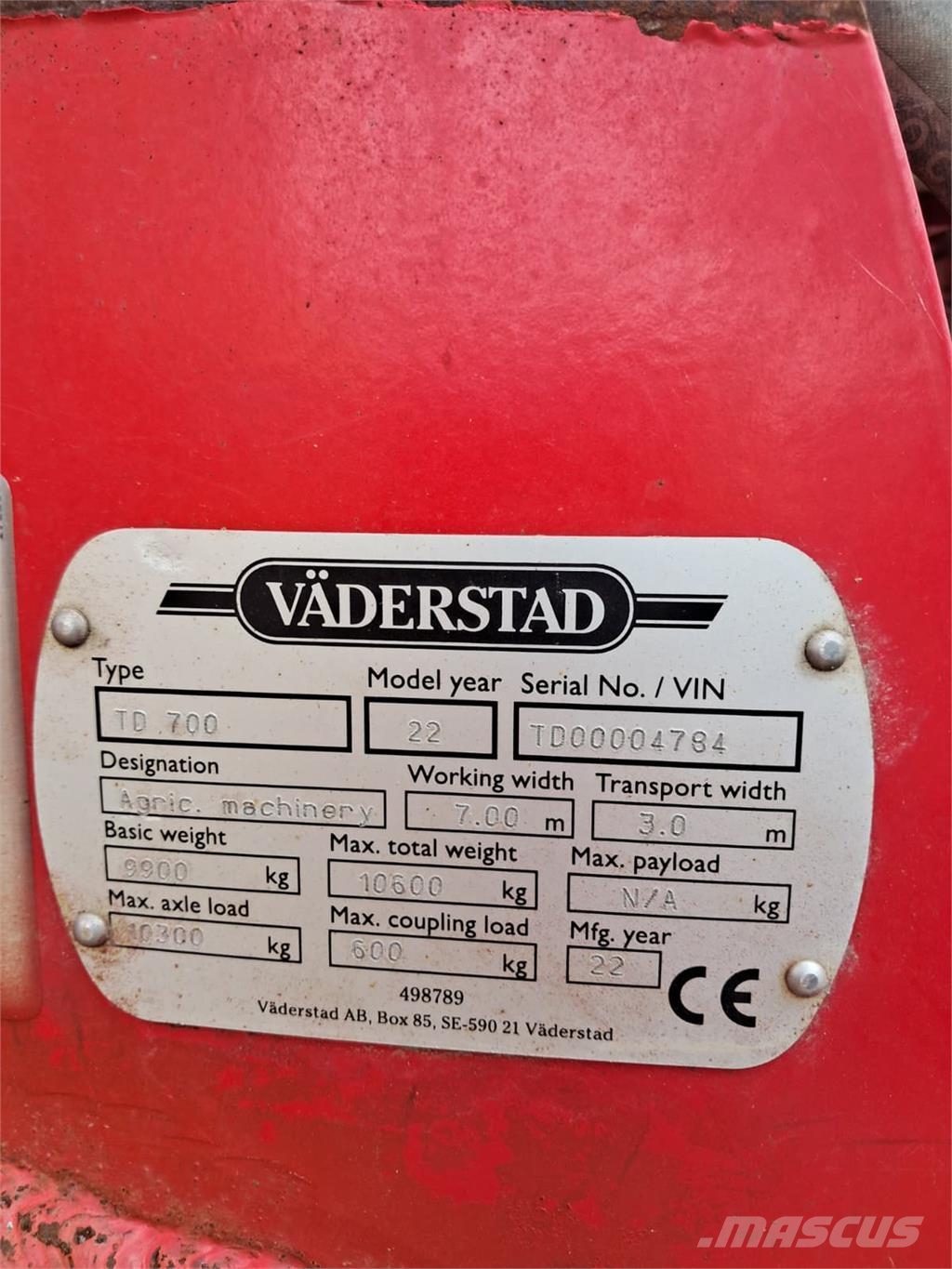 Väderstad Top-Down 700 Međuredni kultivatori