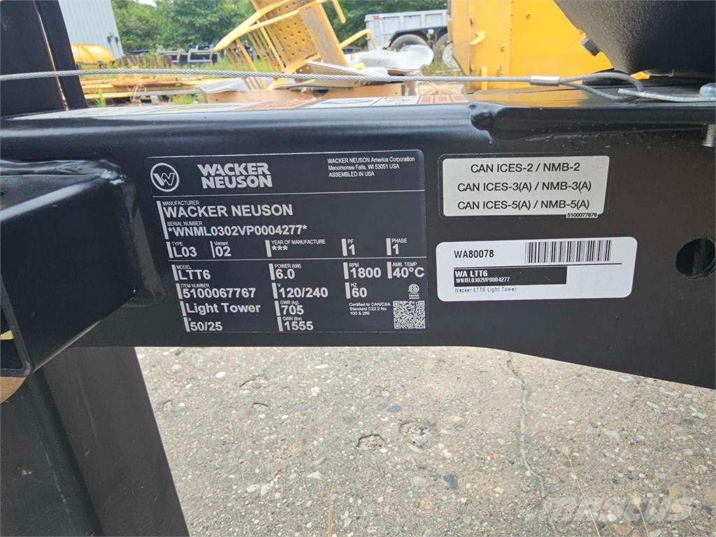 Wacker Neuson LTT6 Valopylväät