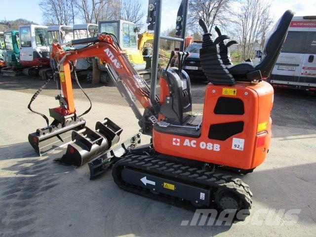 Atlas AC08B - mechan. Schnellwechsler LEHNHOF + 3 Löffel Mini excavators < 7t (Mini diggers)