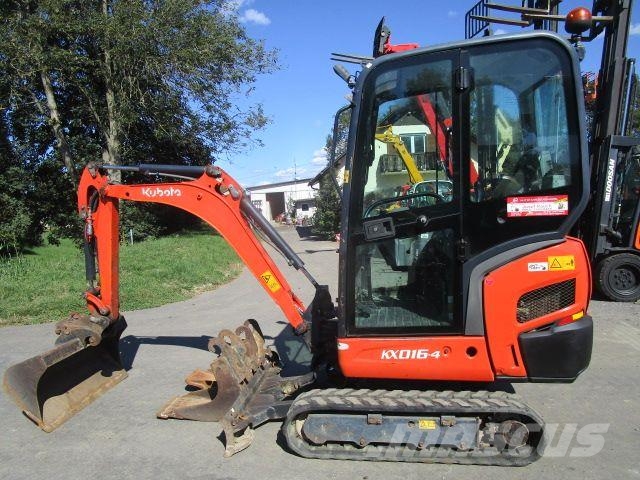 Kubota KX 016-4 mit hydraul. Schnellwechsler + 3 Löffel Mini bagri <7t