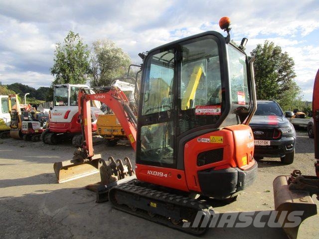 Kubota KX 019-4 mit hydraul. Schnellwechsler + 3 Löffel Mini bagri <7t