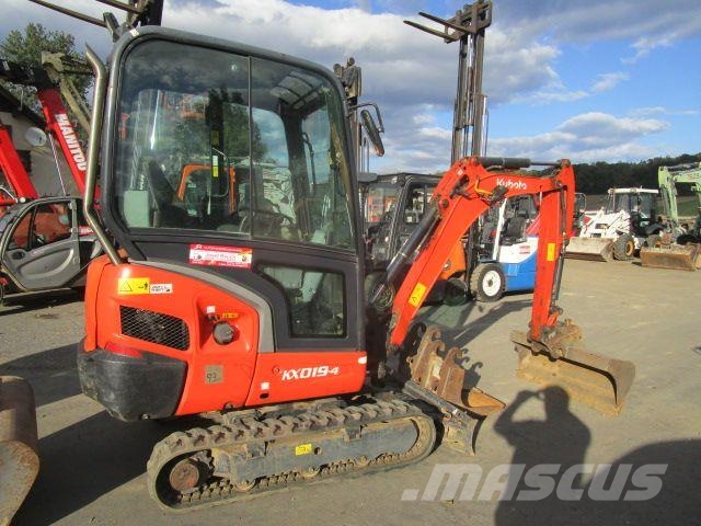Kubota KX 019-4 mit hydraul. Schnellwechsler + 3 Löffel Mini bagri <7t