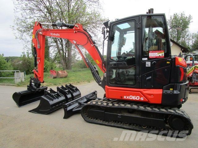 Kubota KX 060-5 - 5,6 Ton.- Powertilt + hydraul. Schnellw حفارات صغيرة أقل من 7 طن (حفارات صغيرة)