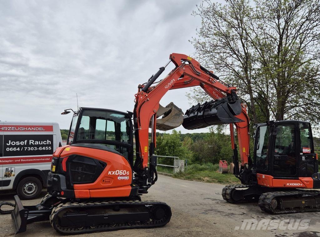 Kubota KX 060-5 - 5,6 Ton.- Powertilt + hydraul. Schnellw حفارات صغيرة أقل من 7 طن (حفارات صغيرة)