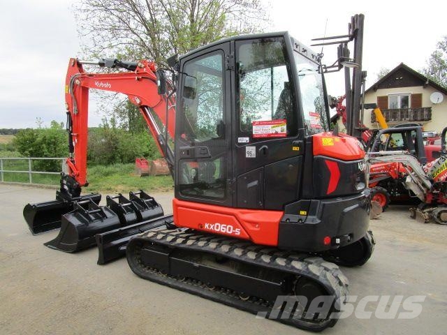 Kubota KX 060-5 - 5,6 Ton.- Powertilt + hydraul. Schnellw حفارات صغيرة أقل من 7 طن (حفارات صغيرة)