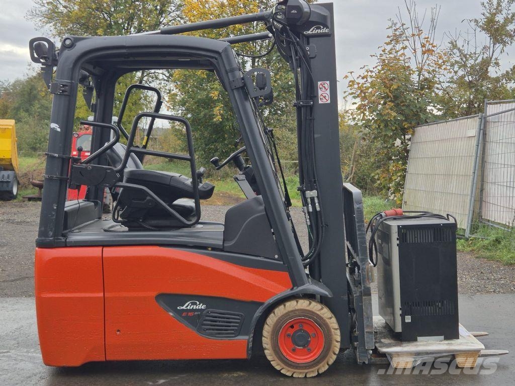 Linde E16C-02 - Triplex-Freihub 5,22m + Seitenschieber شاحنات ذات رافعات شوكية تعمل بالكهرباء