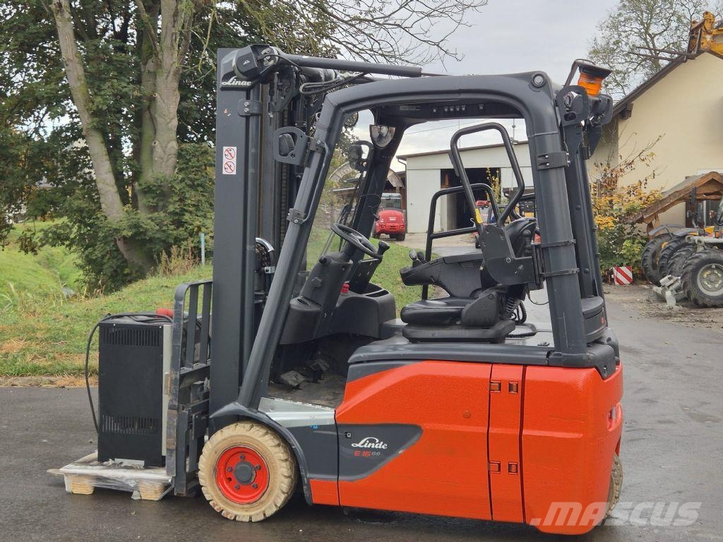 Linde E16C-02 - Triplex-Freihub 5,22m + Seitenschieber شاحنات ذات رافعات شوكية تعمل بالكهرباء
