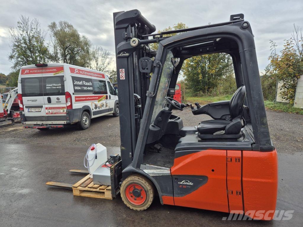 Linde E16C-02 - Triplex-Freihub 5,22m + Seitenschieber شاحنات ذات رافعات شوكية تعمل بالكهرباء