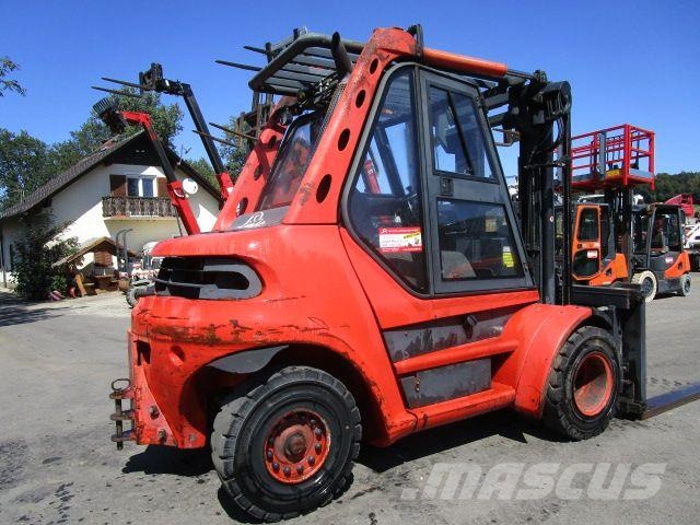 Linde H80D-02 Zinkenversteller + Duplex-Freisichtmast Camiones diesel