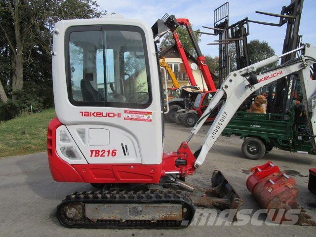 Takeuchi TB 216 - POWERTILT + hydraul. Schnellwechsler + 3  Minibagger < 7t