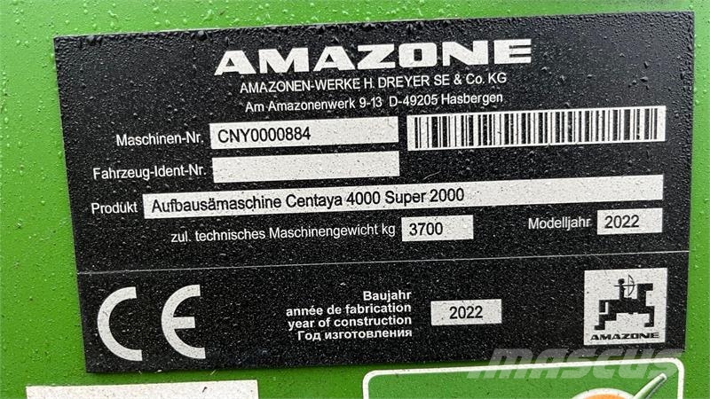 Amazone Centaya 4000 Super / KG 4001 Med frøsåmaskine Kombinované sejačky