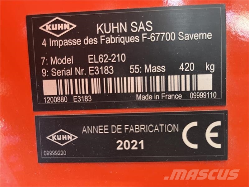 Kuhn EL62-210 Sideforskydelig til højre (20 cm) Cultivadores