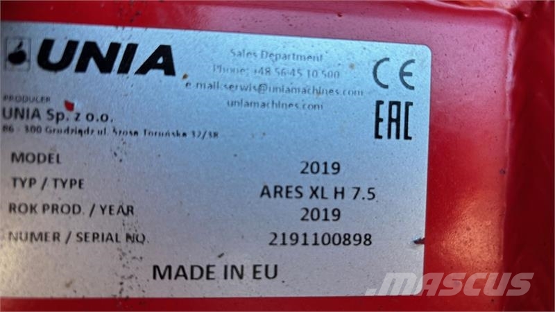 Unia Ares XL Ares XL H 7,5 Erpici a dischi