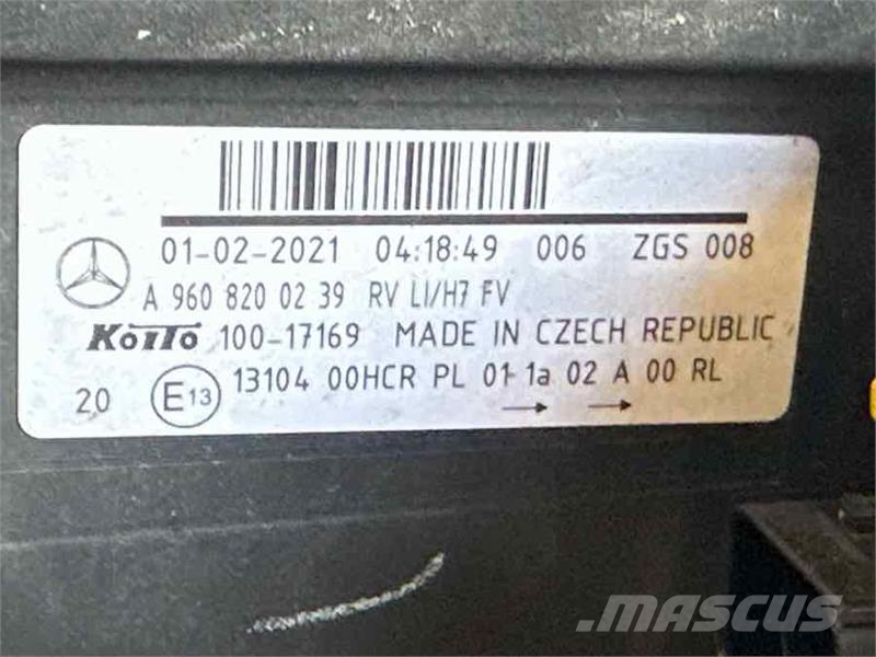 Mercedes-Benz HEAD LAMP A9608200239 Elektronika