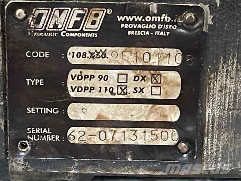 OMFB hydraulic PUMP VDPP110 DX Hidraulikos įrenginiai