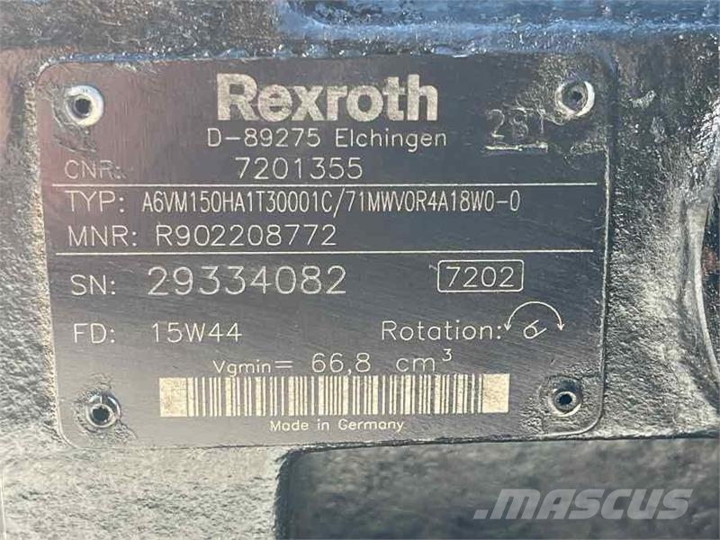 Rexroth HYDREMA  HYDRAULIC PUMP A6VM150HA1T30001C Hidráulicos