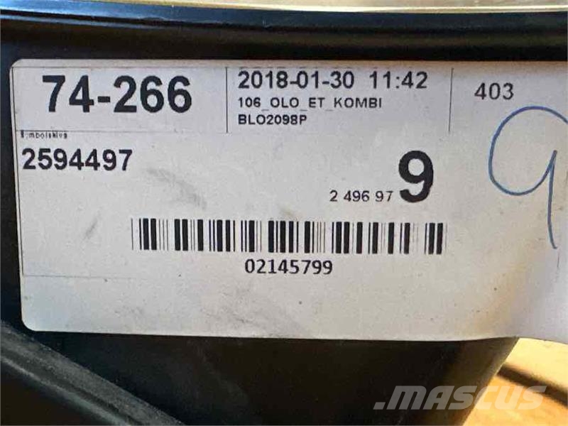 Scania ICL CLUSTER 2496979 캐빈 및 인테리어
