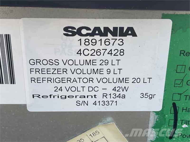 Scania REFRIGERATOR / FRIDGE 1891673 كابينة والداخلية