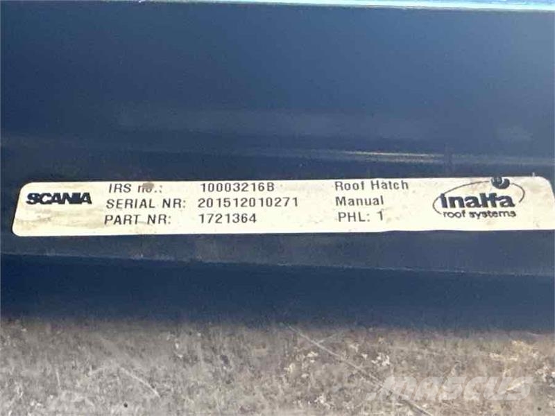 Scania ROOF HATCH 1721364 Cabine en interieur