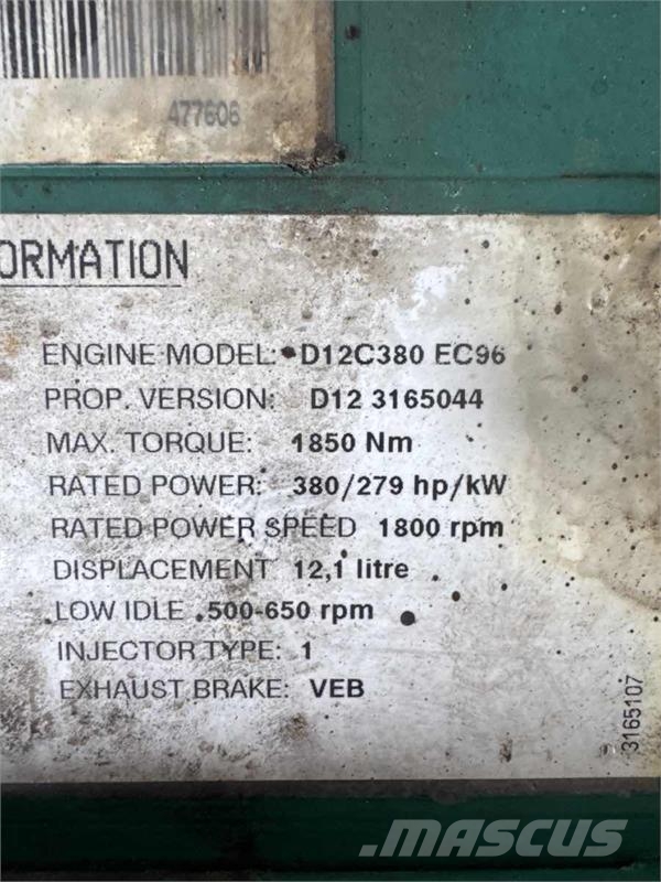 Volvo ENGINE ECU D12C / 380 -- 3161952 P01 일렉트로닉스