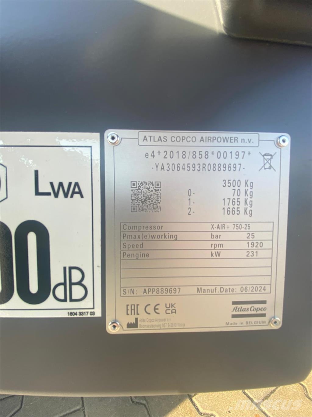 Atlas Copco X-Air⁺ 750-25 Συμπιεστές