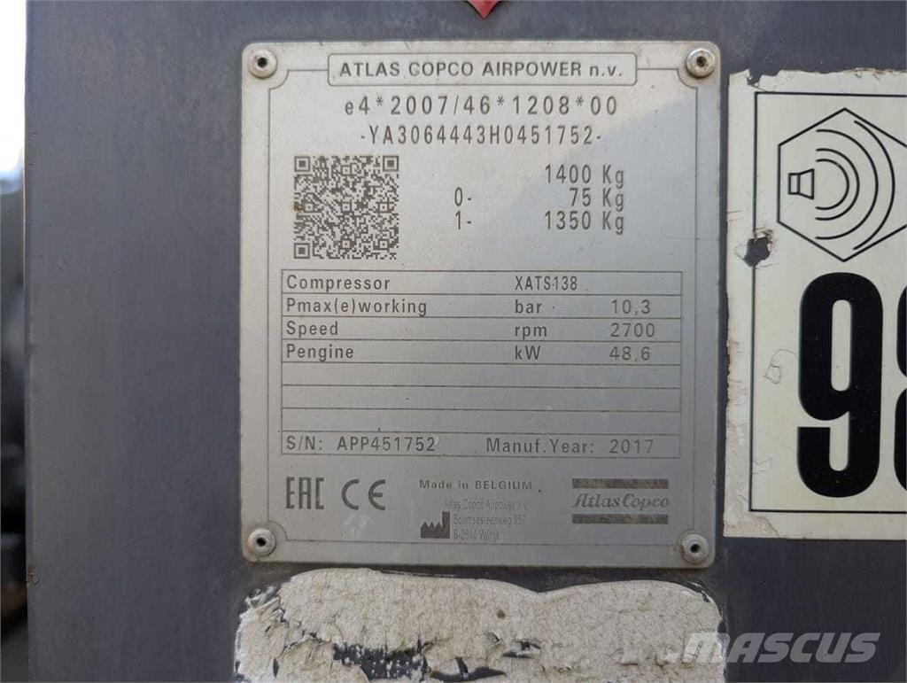 Atlas Copco XATS 138 Compressors