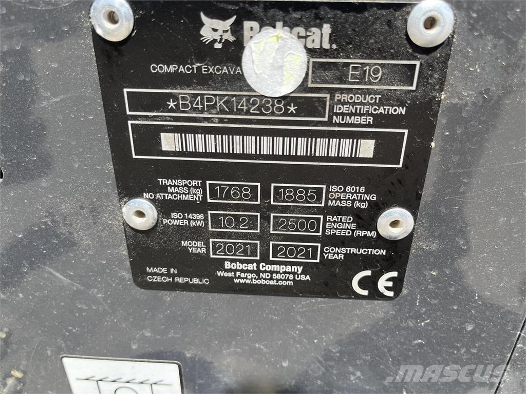 Bobcat E 19 Canopy Miniexcavadoras