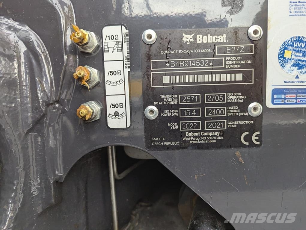 Bobcat E 27z Мини екскаватори < 7 т