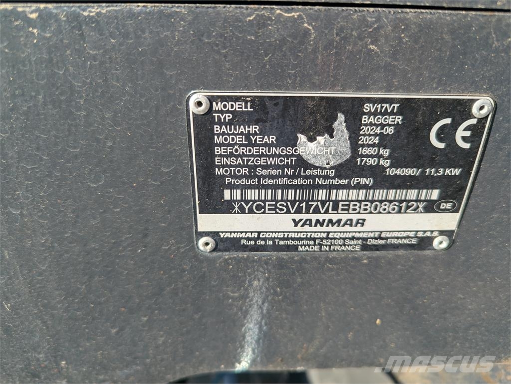 Yanmar SV 17 VT Minibagger < 7t