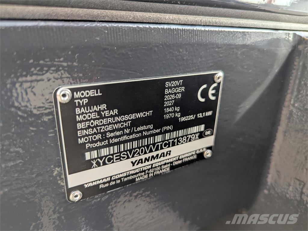 Yanmar SV 20 VT Mini ekskavatori < 7 t